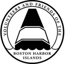 Black and white logo with a marine beacon and waves